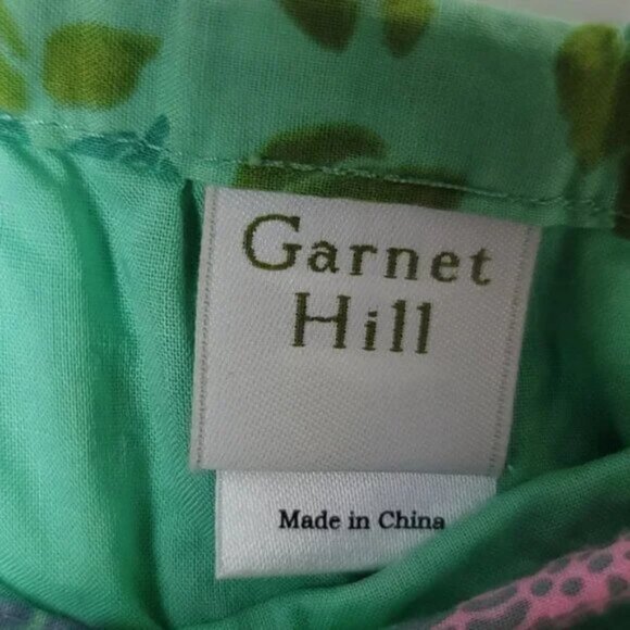 Garnet Hill A-Line Midi Cotton Floral Skirt - Picture 9 of 9